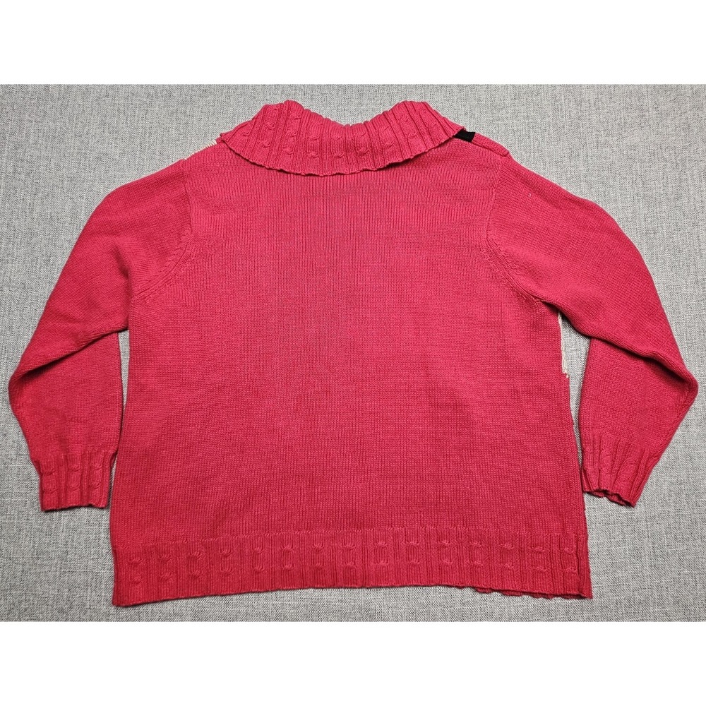 Heirloom Collectibles Sweater Womens 1X Zip Up Embroidered Holiday Christmas - Picture 2 of 9